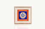 Stylised petal flower design on wall hanging decor in a frame