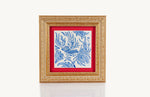 Blue and white ceramic tile depicting Phoenix bird